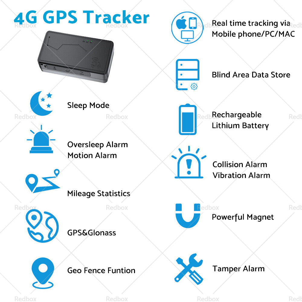 4G Real Time GPS Tracker Magnetic Alarms Live Tracking Vehicle Car Mini Tracker-2